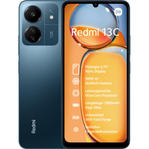 Xiaomi - Redmi 13C (4G) 4GB 128GB, Azul - Nuevo