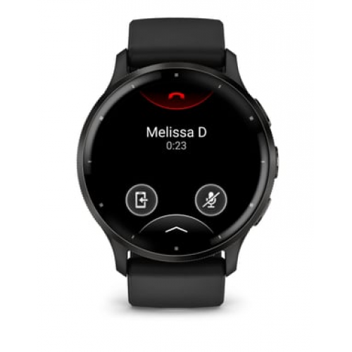 Garmin - Reloj conectado Garmin Venu 3 de 45 mm en acero inoxidable gris, caja negra y correa de silicona negra - Nuevo
