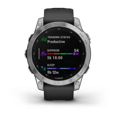 Garmin - Reloj GPS conectado - GARMIN - Fenix 7 - Plata con correa gris - Nuevo