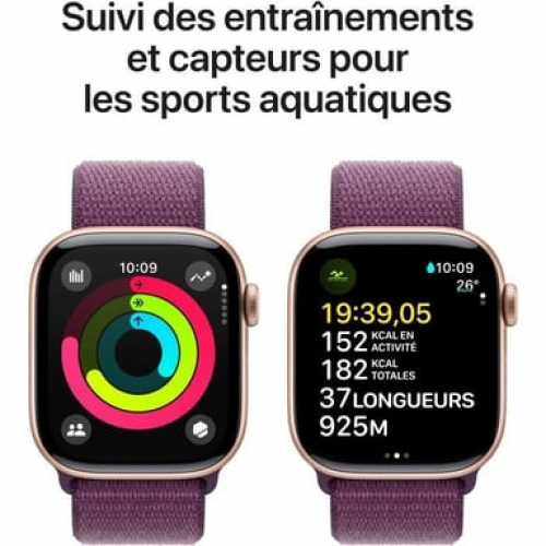 Apple - Apple Watch Series 10 OLED 42 mm Digital 374 x 446 Pixeles Pantalla táctil Oro rosa Wifi GPS (satélite) - Nuevo