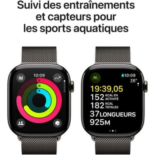 Apple - Apple Watch Series 10 OLED 46 mm Digital 416 x 496 Pixeles Pantalla táctil 4G Gris Wifi GPS (satélite) - Nuevo