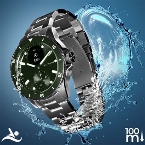 Withings - Withings ScanWatch Nova 1,6 cm (0.63") OLED 42 mm Híbrido Acero inoxidable GPS (satélite) - Nuevo