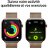 Apple - Watch Series 11 (2025) GPS + Cellular, caja de titanio dorado de 46 mm con correa milanesa, dorado - M/L - Nuevo