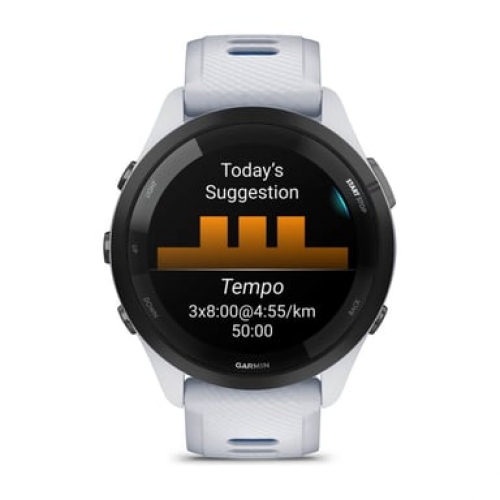 Garmin - Garmin Forerunner 265 3,3 cm (1.3") AMOLED 46 mm Digital 416 x 416 Pixeles Pantalla táctil Negro, Blanco Wifi GPS (satélite) - Nuevo