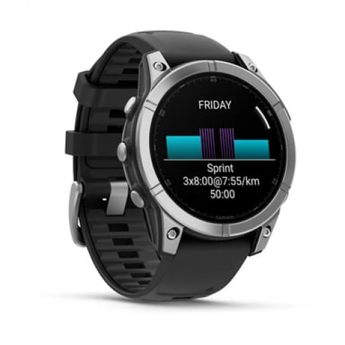 Garmin - Garmin Fenix E 3,3 cm (1.3") AMOLED 47 mm Digital 416 x 416 Pixeles Pantalla táctil Acero inoxidable Wifi GPS (satélite) - Nuevo