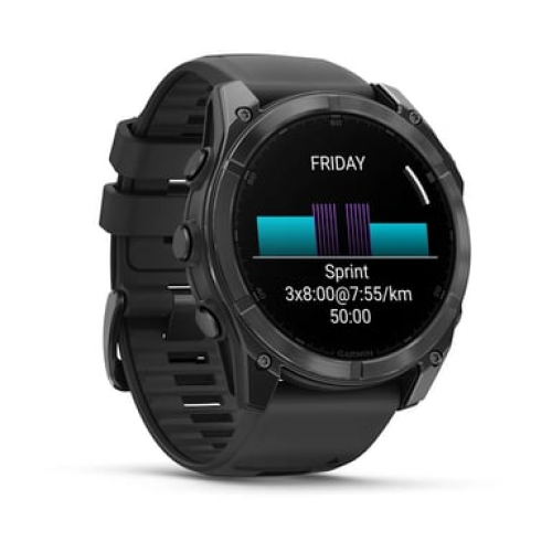 Garmin - Garmin Fenix 8 3,56 cm (1.4") AMOLED 51 mm Digital 454 x 454 Pixeles Pantalla táctil Gris Wifi GPS (satélite) - Nuevo