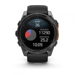 Garmin - Garmin Fenix 8 3,56 cm (1.4") AMOLED 51 mm Digital 454 x 454 Pixeles Pantalla táctil Gris Wifi GPS (satélite) - Nuevo