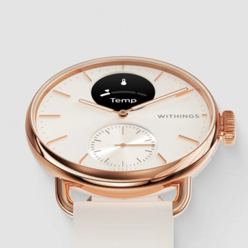 Withings - Withings ScanWatch 2 1,6 cm (0.63") OLED 38 mm Híbrido Oro rosa GPS (satélite) - Nuevo