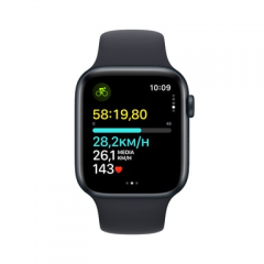Apple - Apple Watch SE OLED 44 mm Digital 368 x 448 Pixeles Pantalla táctil 4G Negro Wifi GPS (satélite) - Nuevo