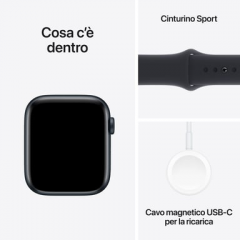 Apple - Apple Watch SE OLED 44 mm Digital 368 x 448 Pixeles Pantalla táctil 4G Negro Wifi GPS (satélite) - Nuevo