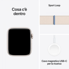 Apple - Apple Watch SE OLED 44 mm Digital 368 x 448 Pixeles Pantalla táctil Beige Wifi GPS (satélite) - Nuevo