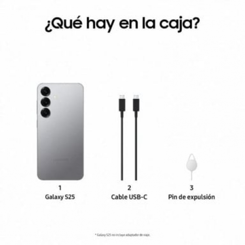 Samsung - Galaxy S25 (5G) 128 GB, plateado - Nuevo