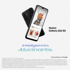 Samsung - Samsung Galaxy A26 17 cm (6.7") Ranura híbrida Dual SIM Android 15 5G USB Tipo C 8 GB 256 GB 5000 mAh Negro - Nuevo