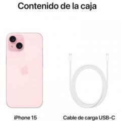 Apple - iPhone 15 (5G) 128 GB, rosa - Nuevo