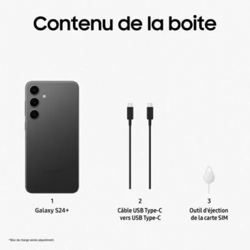 Samsung - Galaxy S24+ (5G) 256 GB, Negro, Desbloqueado - Buen estado