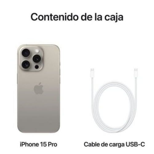 Apple - iPhone 15 Pro (5G) 1TB, titanio natural - Nuevo