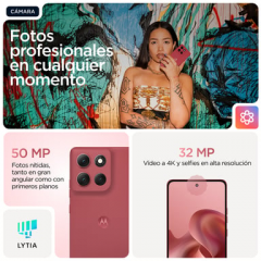 Motorola - Motorola moto g86 5G 16,9 cm (6.67") SIM doble Android 15 USB Tipo C 8 GB 256 GB 5200 mAh Rosa - Nuevo