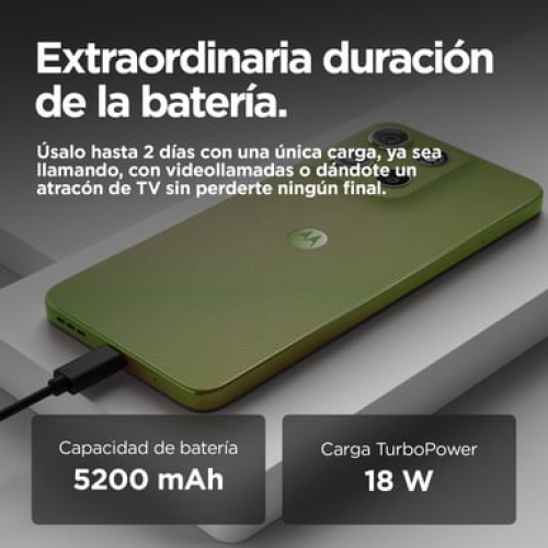 Motorola - Motorola moto g15 17,1 cm (6.72") SIM doble Android 15 4G USB Tipo C 4 GB 128 GB 5200 mAh Verde - Nuevo