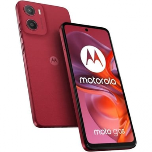 Motorola - Motorola Moto G05 4G 128Go Rojo, Cámara Quad Pixel de 50MP, Diseño resistente a salpicaduras y batería de larga duración - Nuevo