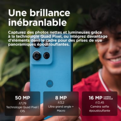 Motorola - Motorola moto g75 5G 17,2 cm (6.78") Ranura híbrida Dual SIM Android 14 USB Tipo C 8 GB 256 GB 5000 mAh Azul - Nuevo