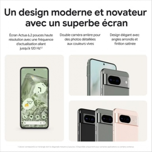 Google - Google Pixel 8 15,8 cm (6.2") SIM doble 5G USB Tipo C 8 GB 256 GB 4575 mAh Rosa - Nuevo