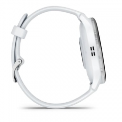 Garmin - Reloj conectado Garmin Venu 3 de 45 mm en acero inoxidable plateado, caja blanca y correa de silicona blanca - Nuevo