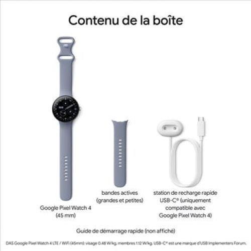 Google - Pixel Watch 4 (GPS), Caja de 41 mm, Negro volcánico - Nuevo