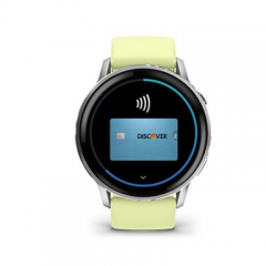 Garmin - Venu 4 - Smartwatch de 45 mm con GPS integrado en acero y silicona - Amarillo limón - Nuevo