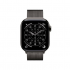 Apple - Watch Series 11 (2025) GPS + Cellular, caja de titanio color pizarra de 46 mm con correa milanesa, negro - M/L - Nuevo