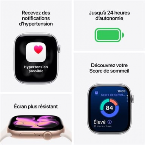 Apple - Watch Series 11 (2025) GPS + Cellular 46 mm Caja de aluminio en oro rosa con correa deportiva, Rosa - S/M - Nuevo