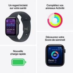 Apple - Apple Watch SE (3nd generation) OLED 44 mm Digital 368 x 448 Pixeles Pantalla táctil 5G Negro Wifi GPS (satélite) - Nuevo