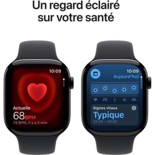 Apple - Apple Watch Series 11 OLED 46 mm Digital 416 x 496 Pixeles Pantalla táctil 5G Negro Wifi GPS (satélite) - Nuevo