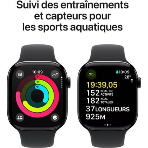 Apple - Apple Watch Series 10 OLED 46 mm Digital 416 x 496 Pixeles Pantalla táctil 4G Negro Wifi GPS (satélite) - Nuevo