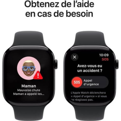 Apple - Apple Watch Series 10 OLED 46 mm Digital 416 x 496 Pixeles Pantalla táctil 4G Negro Wifi GPS (satélite) - Nuevo