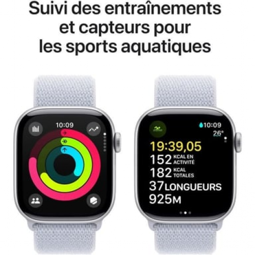 Apple - Apple Watch Series 10 OLED 42 mm Digital 374 x 446 Pixeles Pantalla táctil Plata Wifi GPS (satélite) - Nuevo