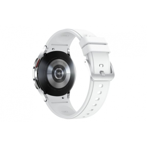 Samsung - Galaxy Watch4 Classic 42mm Caja Plateada - Super AMOLED - Bluetooth + 4G - Correa Blanca - Nuevo