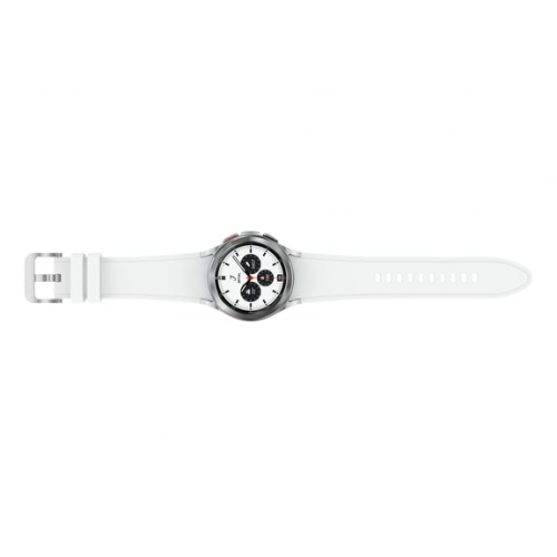 Samsung - Galaxy Watch4 Classic 42mm Caja Plateada - Super AMOLED - Bluetooth + 4G - Correa Blanca - Nuevo
