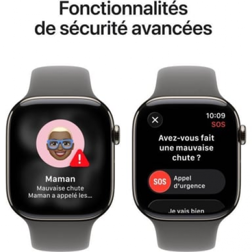 Apple - Watch Series 11 (2025) GPS + Cellular, caja de titanio natural de 42 mm con correa deportiva, gris - M/L - Nuevo