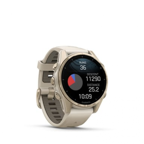 Garmin - Garmin fenix 8 3,3 cm (1.3") AMOLED 43 mm Digital 416 x 416 Pixeles Pantalla táctil Oro Wifi GPS (satélite) - Nuevo