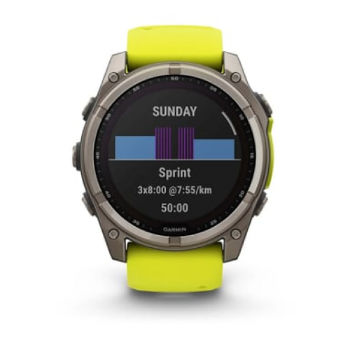 Garmin - Garmin fenix 8 3,56 cm (1.4") 51 mm Digital 280 x 280 Pixeles Pantalla táctil Titanio Wifi GPS (satélite) - Nuevo