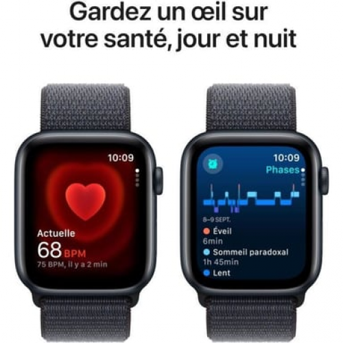 Apple - Apple Watch SE OLED 44 mm Digital 368 x 448 Pixeles Pantalla táctil Negro Wifi GPS (satélite) - Nuevo