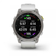 Garmin - Garmin epix Gen 2 3,3 cm (1.3") AMOLED 45 mm Digital 416 x 416 Pixeles Pantalla táctil Blanco Wifi GPS (satélite) - Nuevo