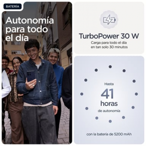 Motorola - Motorola moto g86 5G 16,9 cm (6.67") SIM doble Android 15 USB Tipo C 8 GB 256 GB 5200 mAh Azul oscuro - Nuevo